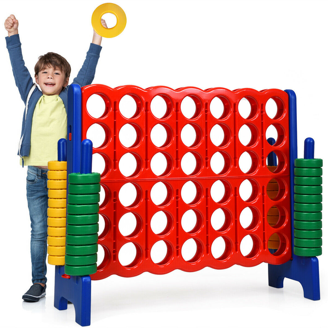 Gymax Jumbo 4-to-Score 4 in A Row Giant Game Set Kids Adults Family Fun