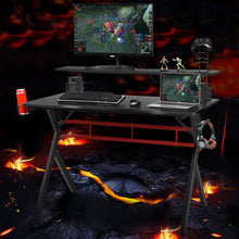 Load image into Gallery viewer, Gymax Gaming Computer Desk w/ Monitor Shelf &amp; Storage for Controller Headphone Speaker
