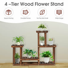 Load image into Gallery viewer, Gymax Solid Wood Plant Stand Multi Layer Plant Pot Holder Display Rack 7-9 Flowerpots
