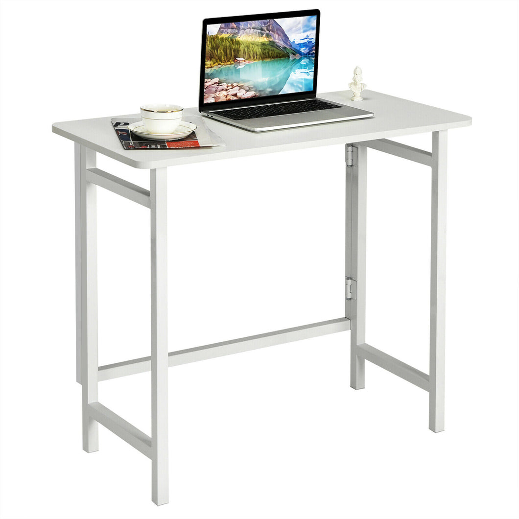 Gymax Folding Table Computer Desk PC Laptop Writing Table Home Office Workstation