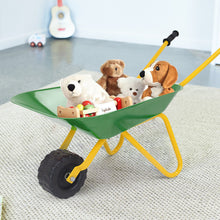 Load image into Gallery viewer, Gymax Kids Metal Wheelbarrow Children&#39;s Size Ourdoor Garden Backyard Play Toy Green
