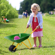 Load image into Gallery viewer, Gymax Kids Metal Wheelbarrow Children&#39;s Size Ourdoor Garden Backyard Play Toy Green
