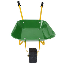 Load image into Gallery viewer, Gymax Kids Metal Wheelbarrow Children&#39;s Size Ourdoor Garden Backyard Play Toy Green

