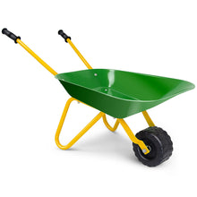 Load image into Gallery viewer, Gymax Kids Metal Wheelbarrow Children&#39;s Size Ourdoor Garden Backyard Play Toy Green
