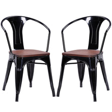 Load image into Gallery viewer, Gymax Set of 2 Armchair Stool Dining Chair Metal Wood Home Furniture
