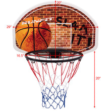 Load image into Gallery viewer, Gymax Wall Mounted Fan Backboard With Basketball Hoop and Rim Outdoor Indoor Sports
