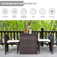 Load image into Gallery viewer, Gymax 3 PCS Cushioned Wicker Patio Furniture Set Seat Sofa Outdoor Garden Lawn Brown
