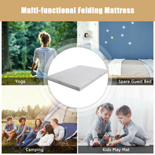Load image into Gallery viewer, Gymax 4&#39;&#39; Queen Size Foam Folding Mattress Sofa Bed Guests Floor Mat Carrying Handles
