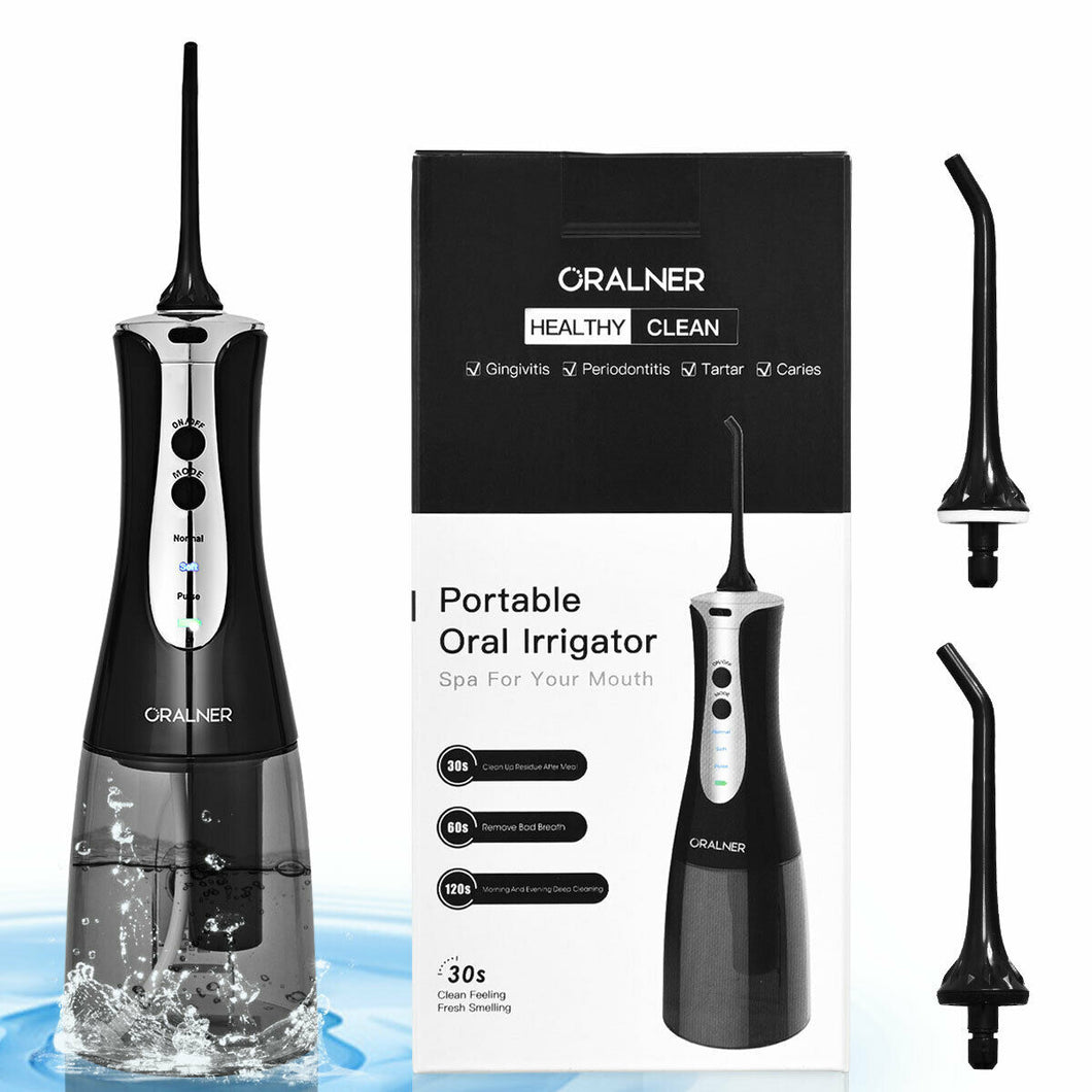 Gymax Rechargeable Portable Water Flosser Power Dental Flossers with 2 Nozzle