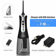 Load image into Gallery viewer, Gymax Rechargeable Portable Water Flosser Power Dental Flossers with 2 Nozzle
