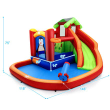 Load image into Gallery viewer, Gymax Inflatable Slide Bouncer and Water Park Bounce House Splash Pool Water Cannon

