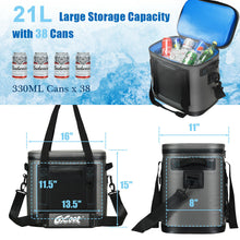 Load image into Gallery viewer, Gymax 38 Cans Portable Cooler Bag Leak-Proof Insulated Water-Resistant For Camping
