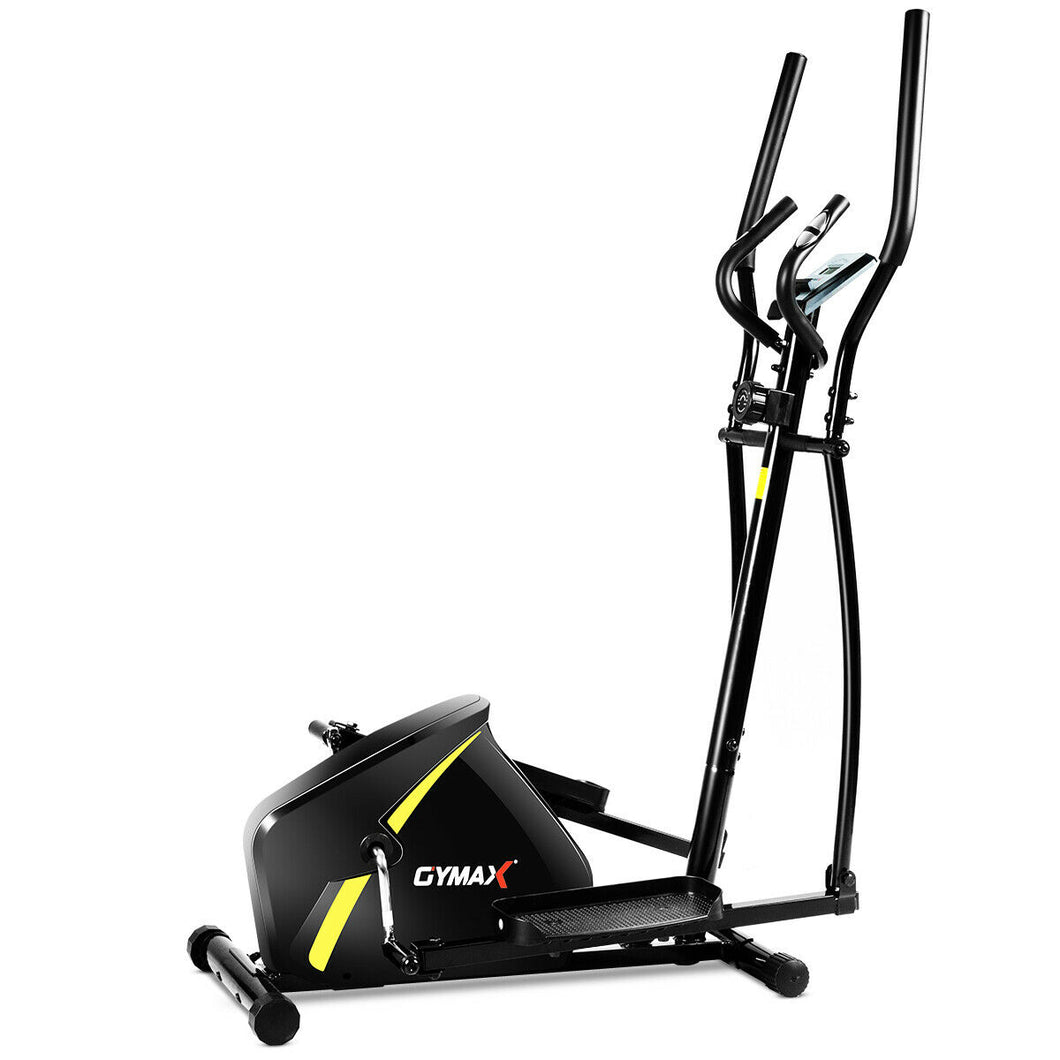 Gymax Magnetic Elliptical Machine Trainer Smooth Quiet Driven for Home Gym Exercise