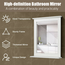 Load image into Gallery viewer, Gymax Bathroom Wall Mirror W/Shelf Square Vanity Makeup Mirror Multipurpose Usage
