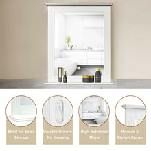 Load image into Gallery viewer, Gymax Bathroom Wall Mirror W/Shelf Square Vanity Makeup Mirror Multipurpose Usage
