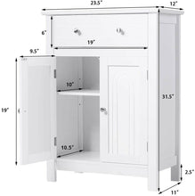 Load image into Gallery viewer, Gymax Bathroom Storage Cabinet Free Standing Large Drawer W/Adjustable Shelf White
