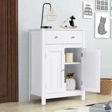 Load image into Gallery viewer, Gymax Bathroom Storage Cabinet Free Standing Large Drawer W/Adjustable Shelf White

