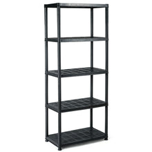 Load image into Gallery viewer, Gymax 5-Tier Storage Shelving Freestanding Heavy Duty Rack,33.5&#39;&#39;L X 16&#39;&#39;W X 73&#39;&#39;H,Black
