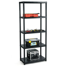 Load image into Gallery viewer, Gymax 5-Tier Storage Shelving Freestanding Heavy Duty Rack,33.5&#39;&#39;L X 16&#39;&#39;W X 73&#39;&#39;H,Black
