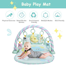 Load image into Gallery viewer, Gymax Baby Gym Play Mat 3 in 1 Fitness Music and Lights Fun Piano Activity Center Toys
