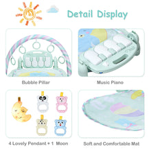 Load image into Gallery viewer, Gymax Baby Gym Play Mat 3 in 1 Fitness Music and Lights Fun Piano Activity Center Toys
