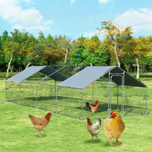 Load image into Gallery viewer, Gymax Walk In Chicken Coop Run House Shade Cage 10&#39; X 26&#39; w/Roof Cover
