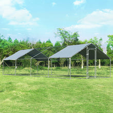 Load image into Gallery viewer, Gymax Walk In Chicken Coop Run House Shade Cage 10&#39; X 26&#39; w/Roof Cover
