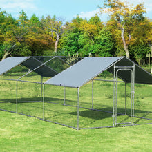 Load image into Gallery viewer, Gymax Walk In Chicken Coop Run House Shade Cage 10&#39; X 26&#39; w/Roof Cover
