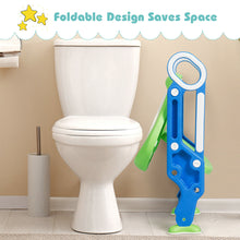 Load image into Gallery viewer, Gymax Foldable Potty Training Toilet Seat w/ Step Stool Ladder Adjustable for kids
