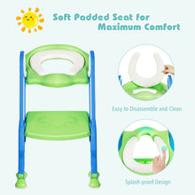 Load image into Gallery viewer, Gymax Foldable Potty Training Toilet Seat w/ Step Stool Ladder Adjustable for kids
