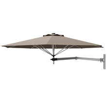 Load image into Gallery viewer, Gymax 8FT Patio Wall Mounted Cantilever Umbrella Parsol w/ Adjustable Pole Tan
