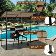 Load image into Gallery viewer, Gymax 7&#39;x4.5&#39; Grill Gazebo Outdoor Patio Garden BBQ Canopy Shelter Storage Hook Brown
