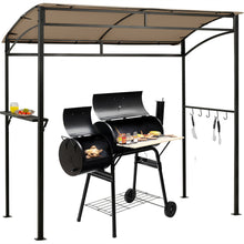 Load image into Gallery viewer, Gymax 7&#39;x4.5&#39; Grill Gazebo Outdoor Patio Garden BBQ Canopy Shelter Storage Hook Brown
