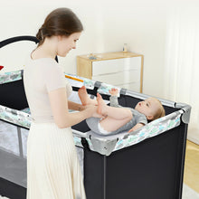 Load image into Gallery viewer, Gymax Portable Baby Playard Playpen Nursery Center w/ Changing Station &amp; Mattress
