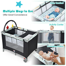 Load image into Gallery viewer, Gymax Portable Baby Playard Playpen Nursery Center w/ Changing Station &amp; Mattress
