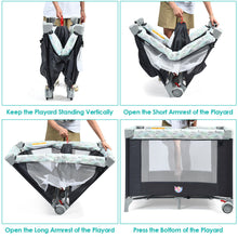 Load image into Gallery viewer, Gymax Portable Baby Playard Playpen Nursery Center w/ Changing Station &amp; Mattress
