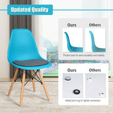 Load image into Gallery viewer, Gymax 4PCS Dining Chair Mid Century Modern DSW Chair Furniture W/ Linen Cushion Blue
