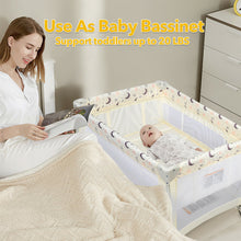 Load image into Gallery viewer, Gymax Portable Foldable Baby Playard Playpen Nursery Center w/ Changing Station Beige
