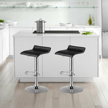 Load image into Gallery viewer, Gymax Set of 4 Swivel Bar Stool PU Leather Adjustable Kitchen Counter Bar Chairs Black
