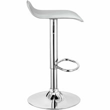 Load image into Gallery viewer, Gymax Set of 4 Swivel Bar Stool PU Leather Adjustable Kitchen Counter Bar Chair White
