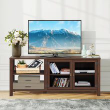 Load image into Gallery viewer, Gymax TV Stand Entertainment Center for TV&#39;s up to 65&#39;&#39; w/ 2 Metal Mesh Doors Walnut
