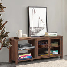 Load image into Gallery viewer, Gymax TV Stand Entertainment Center for TV&#39;s up to 65&#39;&#39; w/ 2 Metal Mesh Doors Walnut
