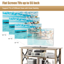 Load image into Gallery viewer, Gymax 3-Tier TV Stand Entertainment Center for TV&#39;s up to 55&#39;&#39; w/ Open Shelves
