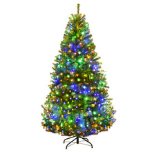 Load image into Gallery viewer, Gymax 5-9FT Pre-Lit Christmas Tree Hinged Artificial Tree w/ Metal Stand LED Lights

