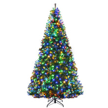 Load image into Gallery viewer, Gymax 5-9FT Pre-Lit Christmas Tree Hinged Artificial Tree w/ Metal Stand LED Lights
