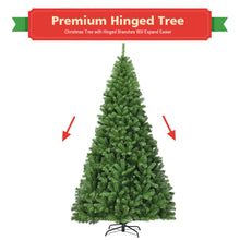 Load image into Gallery viewer, Gymax 9FT Christmas Tree Hinged Artificial Tree Indoor Outdoor w/ Metal Stand

