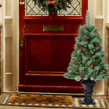 Load image into Gallery viewer, Gymax 4FT Pathway Christmas Tree Artificial Xmas Tree w/ Pine Cones Red Berries

