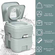 Load image into Gallery viewer, Gymax 5.3 Gallon 20L Portable Travel Toilet Camping RV Outdoor Indoor Potty Commode
