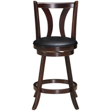 Load image into Gallery viewer, Gymax Set of 2 Swivel Bar stool 24&#39;&#39; Counter Height Leather Padded Dining Kitchen Chair
