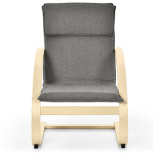 Load image into Gallery viewer, Gymax Modern Bentwood Lounge Chair Fabric Upholstered Accent Leisure Armchair Gray
